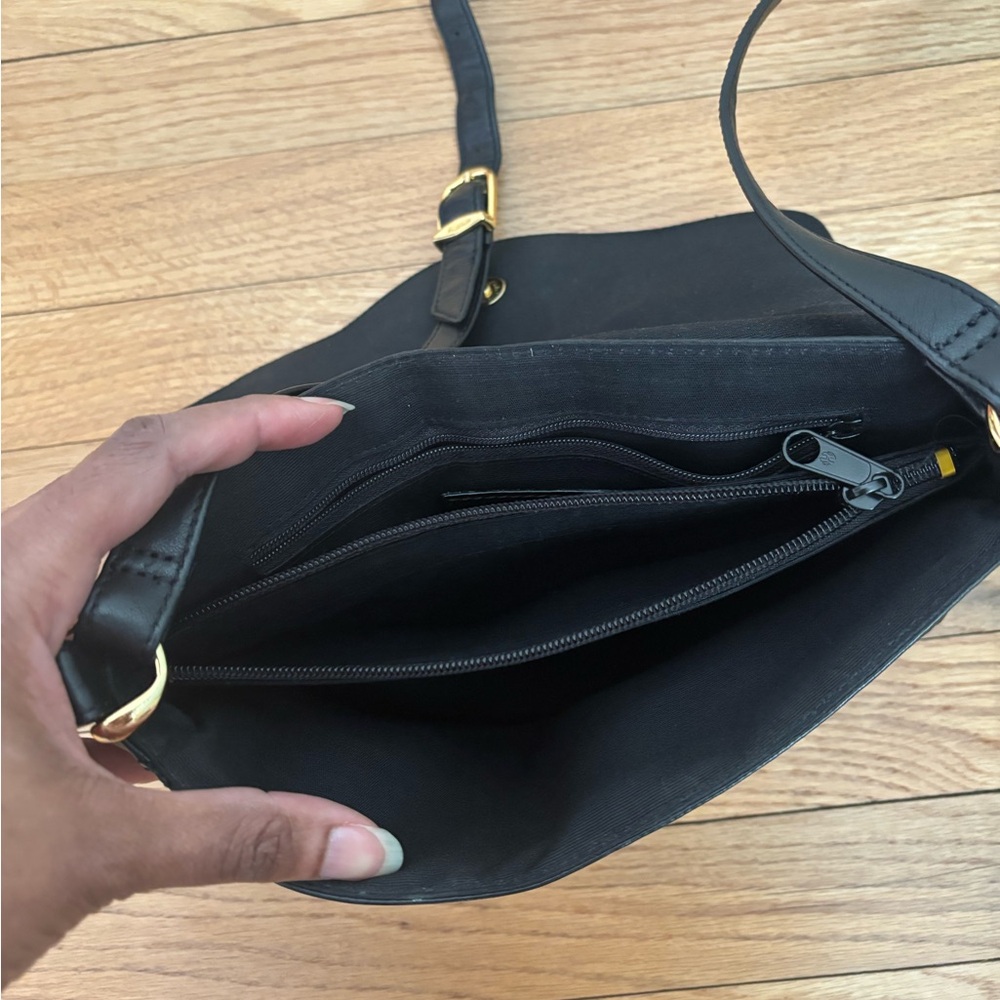 Vintage Black Leather Etienne Aigner Shoulder Bag - Picture 8 of 11